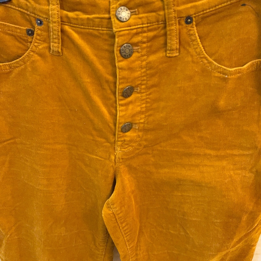 J. Crew 9" High-Rise Skinny Corduroy Pants Mustard Yellow - Picture 5 of 11